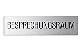 OFFORM DESIGN Schild Besprechungsraum 160 x 40 mm Türschild aus Edelstahl fein-matt gebürstet selbstklebend Nr.10164