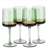 Navaris mintgrün getönte Weingläser 4er-Set - Farbige Weingläser mit Stiel - Stilvolle Design-Glaswaren zum Servieren von Wein Cocktails D