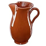 MamboCat Tonkrug Mittelalter Wikinger Krug 1,9 Liter I Mediterrane Karaffe Antik in hochwertiger Handarbeit I Vintage Kanne für Met Glühwein Bier I Sangria Kanne Pitcher-Krug Wein Tonkrug G