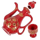 CRILSTYLEO 1 Satz Hüftsatz Chinesischer Schnapsbecher Chinesische Teetasse Spirituosenspender Japanischer Teekessel Spirituosenbehälter Im Chinesischen Stil Hochzeitsweinbecher Retro Keram