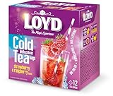 LOYD® Eistee Erdbeere Himbeere - 1 Box - 1 x 12 Teebeutel - 1 x 30g - Ice Tea Strawberry Raspberry - Aromatisiert Obst Frucht Früchte Fruit Tea - Sommerliche Eisteev