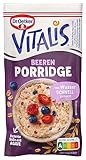 Dr. Oetker Vitalis Porridge Beeren, 15er Pack, 15 x 53 g, Mischung für Haferbrei mit roten Früchten, schnell & einfach zubereitet, dezente Süße aus Agave, Idee fürs Frühstüc