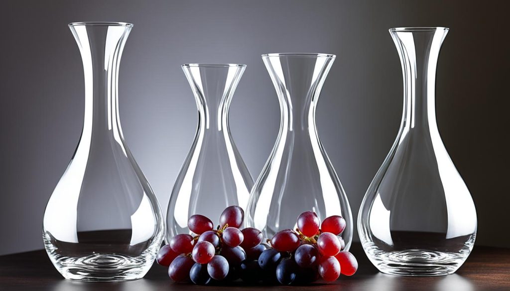 Elegante Weinkaraffen aus Glas